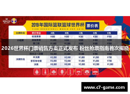 2026世界杯门票销售方案正式发布 粉丝抢票指南首次揭晓